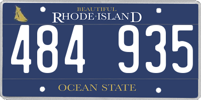 RI license plate 484935