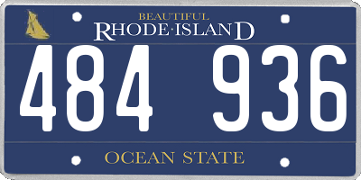 RI license plate 484936