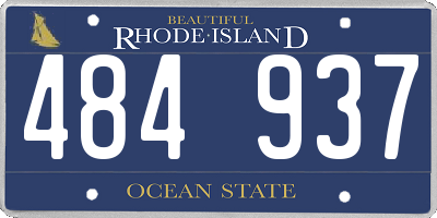 RI license plate 484937