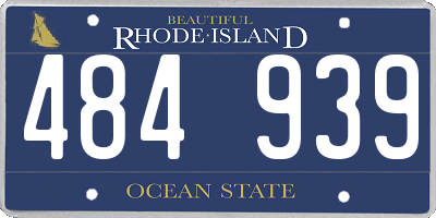 RI license plate 484939