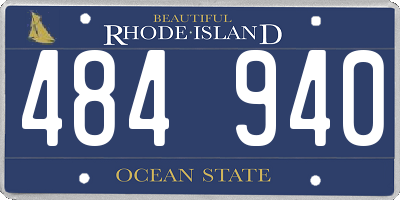RI license plate 484940