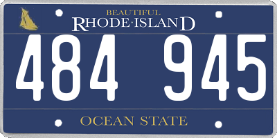 RI license plate 484945