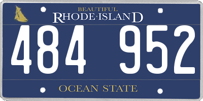 RI license plate 484952