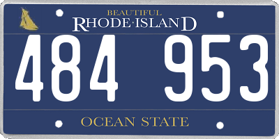 RI license plate 484953