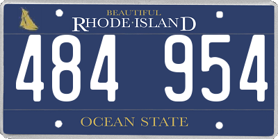 RI license plate 484954