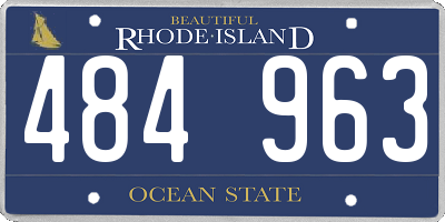 RI license plate 484963
