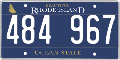 RI license plate 484967