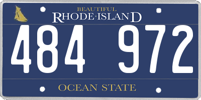RI license plate 484972