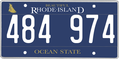 RI license plate 484974