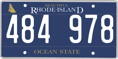 RI license plate 484978