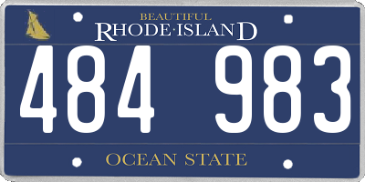 RI license plate 484983