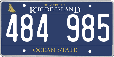 RI license plate 484985