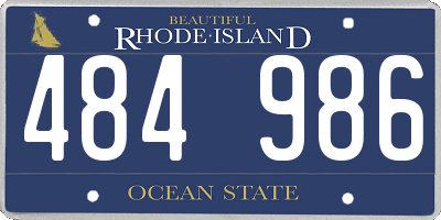 RI license plate 484986