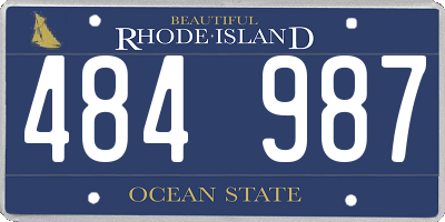RI license plate 484987