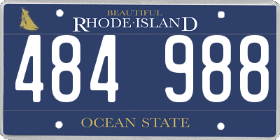 RI license plate 484988