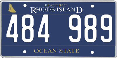 RI license plate 484989