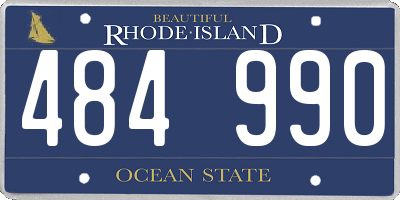 RI license plate 484990