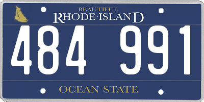 RI license plate 484991