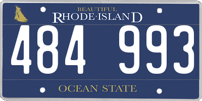RI license plate 484993