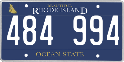 RI license plate 484994