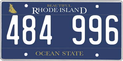 RI license plate 484996