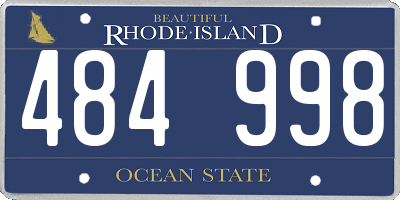 RI license plate 484998