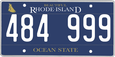 RI license plate 484999
