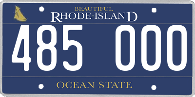 RI license plate 485000