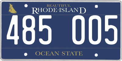 RI license plate 485005