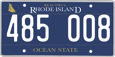 RI license plate 485008