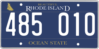 RI license plate 485010