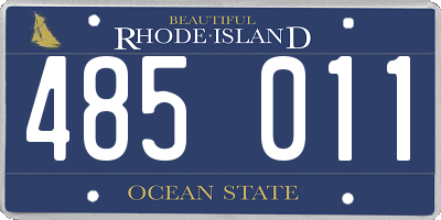 RI license plate 485011