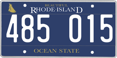 RI license plate 485015