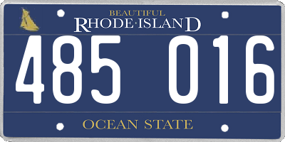 RI license plate 485016