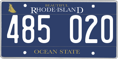 RI license plate 485020