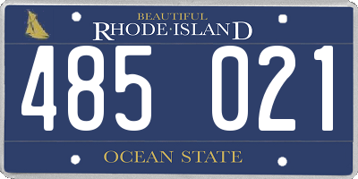 RI license plate 485021