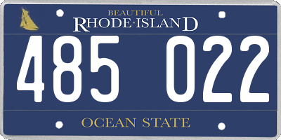 RI license plate 485022