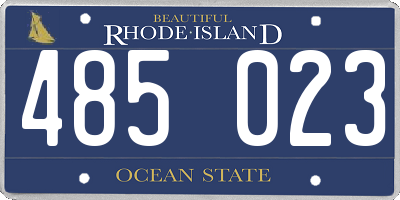 RI license plate 485023