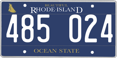 RI license plate 485024