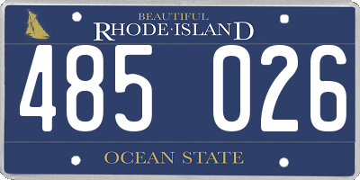RI license plate 485026
