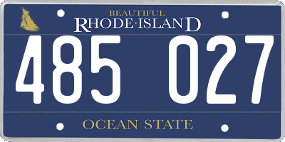 RI license plate 485027