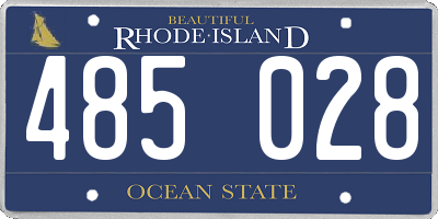 RI license plate 485028