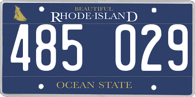 RI license plate 485029