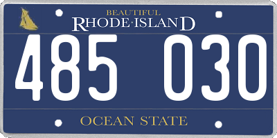 RI license plate 485030