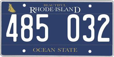 RI license plate 485032