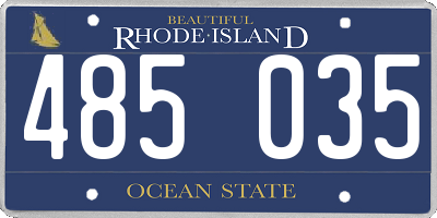 RI license plate 485035
