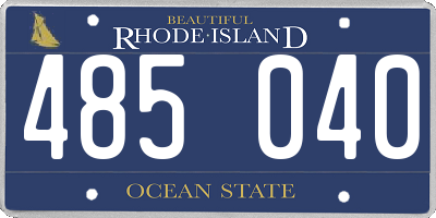 RI license plate 485040