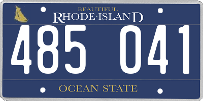 RI license plate 485041