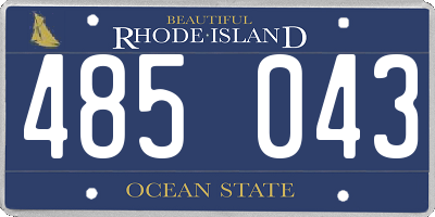 RI license plate 485043