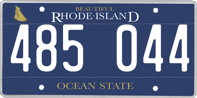 RI license plate 485044
